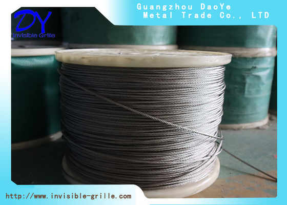 2mm 304 / 316 soudage câble en acier inoxydable pour les grilles invisibles DY