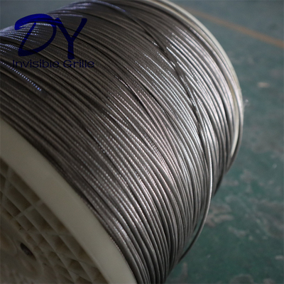 Fil en acier inoxydable 304 Fil en acier inoxydable 316 Fil en acier pour fenêtre Grille invisible Pour la sécurité des hôtels