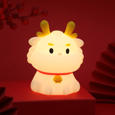 Décoration de chambre à coucher en silicone dragon mini lampe de nuit adorable Animals Cartoon Lumière de nuit pour enfants
