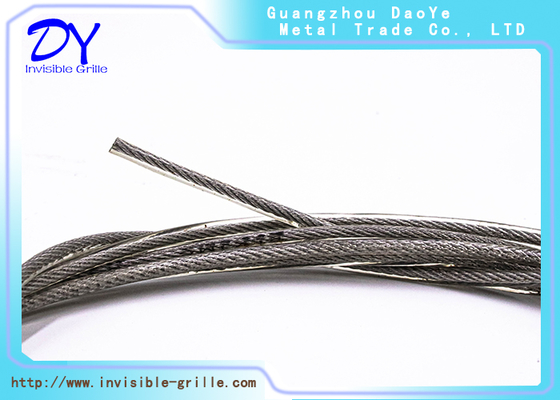 Grille invisible pour fenêtre horizontale avec fixation par vis, ouverture verticale, diamètre 2,5 mm