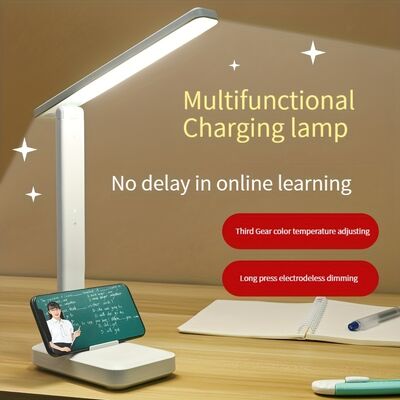 Lampe de table LED pour bureau, étude et travail avec luminosité réglable
