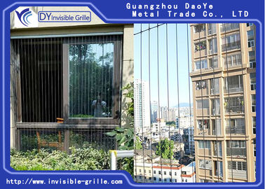 Gril invisible de balcon d'anti rouille, gril invisible de cadre en aluminium pour le balcon
