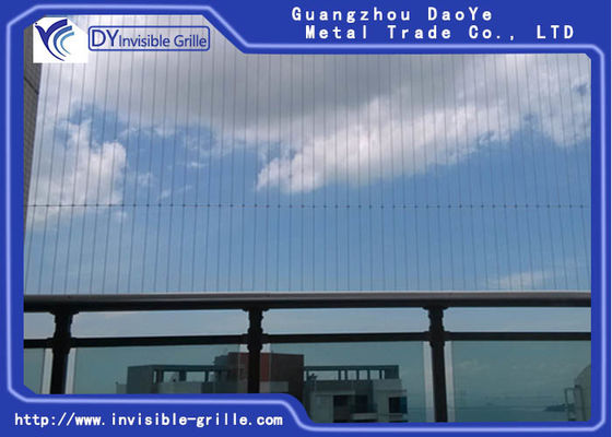 Gril invisible de bâtiment de la sécurité #316 ayant beaucoup d'étages du gris 6m pour le balcon